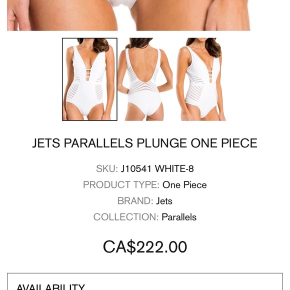 Jets one piece swimsuit - Picture 7 of 8